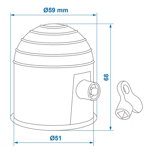Trekhaakdop Chroom met Slot