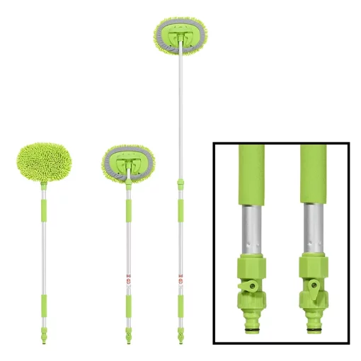 Wasborstel chenille telescopische steel 1,65 meter